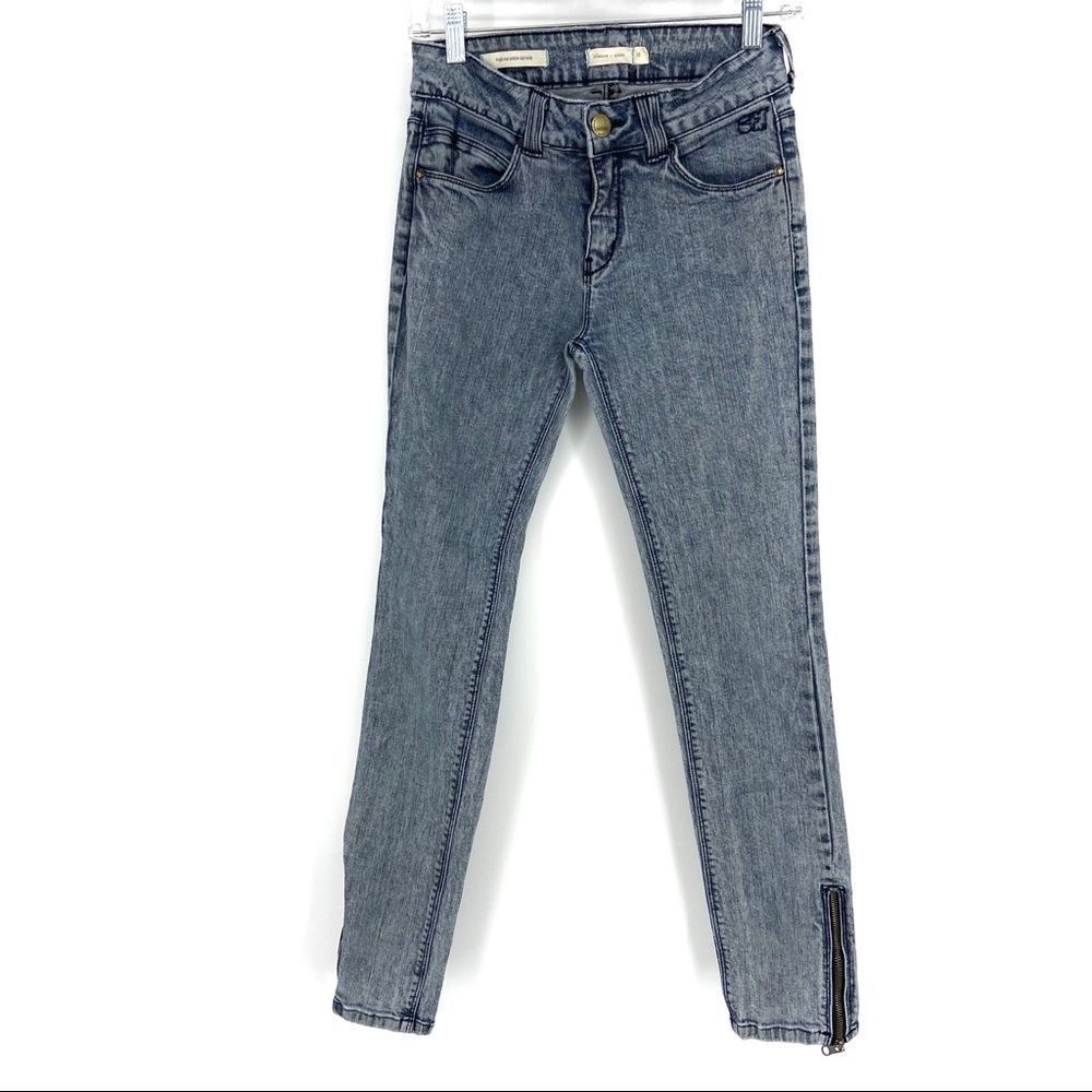 Silence + Noise Jeans Women High Rise Ankle Zip Twig Size 28